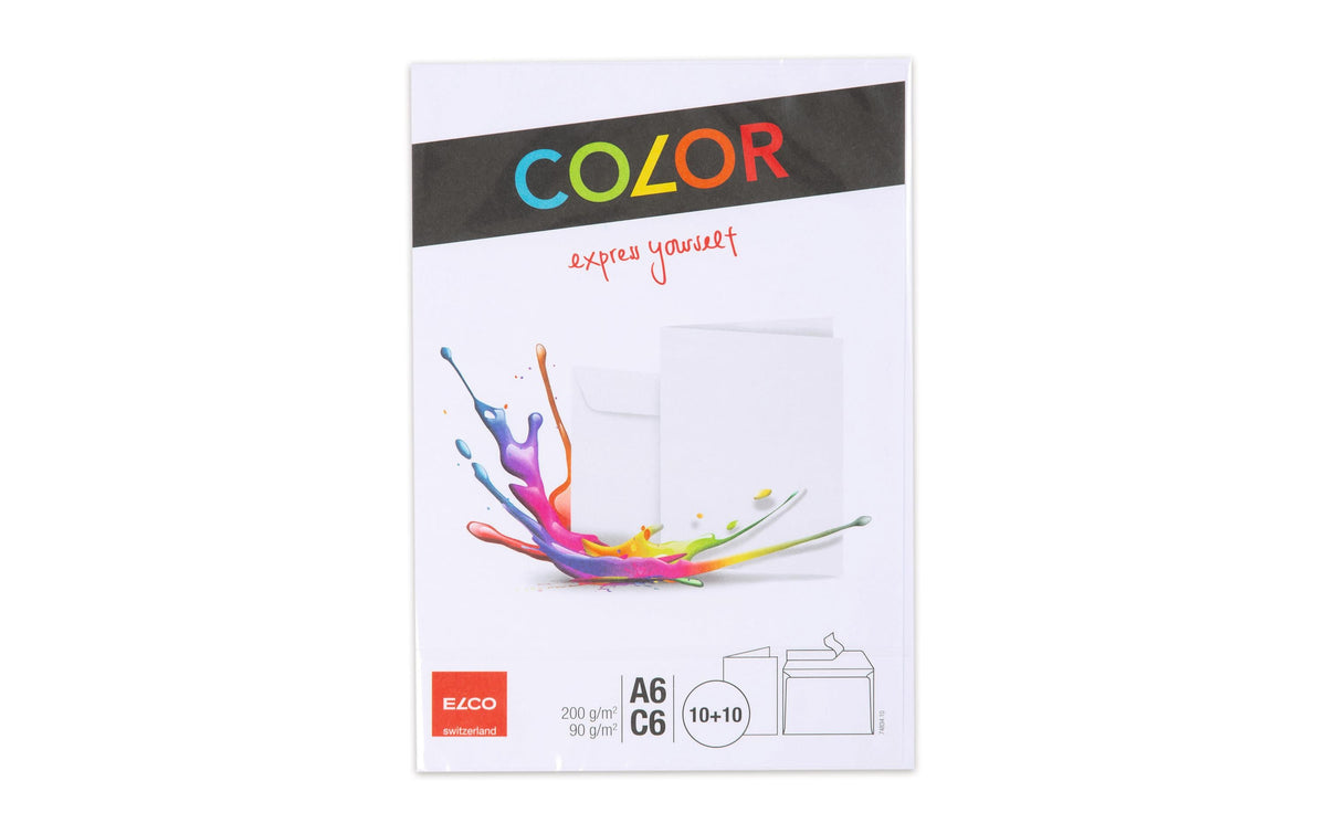 ELCO, Doppelkarte mit Couvert Color A6/C6 W