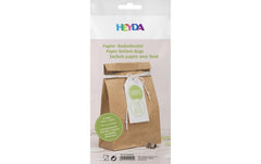 Heyda | Adventskalender Beutel Uni braun | 25 Stück, Grösse 12 x 6 x 21 cm