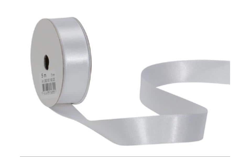 Spyk, Satinband 16 mm x 5 m, Weiss