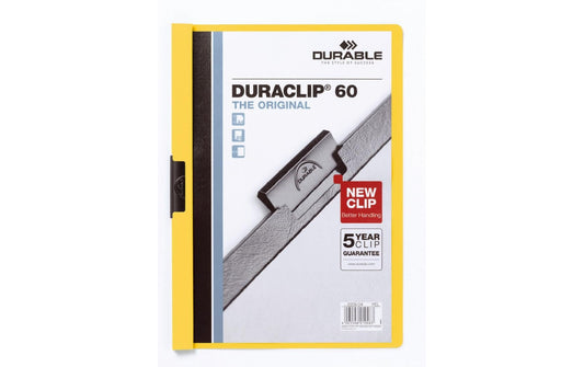 DURABLE, Klemmhefter Duraclip 60 A4, Gelb