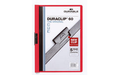 DURABLE, Klemmhefter Duraclip 60 A4, Rot