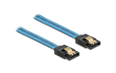 Delock, SATA-Kabel UV Leuchteffekt blau 50