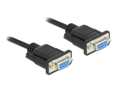 Delock | Anschlusskabel Nullmodem RS-232 DB9 | (f-f) 0.5 m