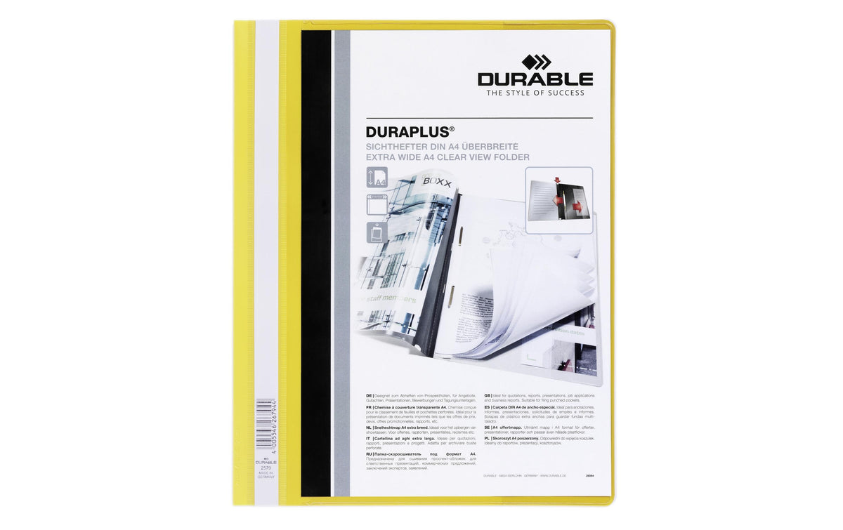 DURABLE, Schnellhefter Duraplus A4+, Gelb