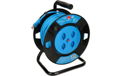 Max Hauri | Kabeltrommel 33m V2 | 4x T13 Steckdose, mit Thermoschutz
