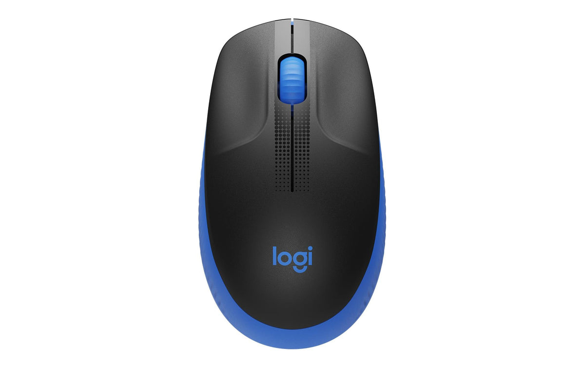 Logitech, Maus M190 Blau/Schwarz, kabellos