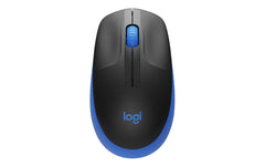 Logitech, Maus M190 Blau/Schwarz, kabellos