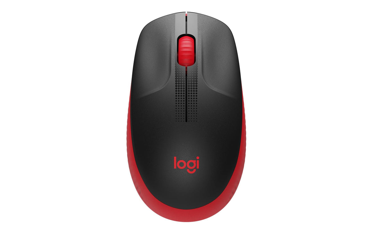 Logitech, Maus M190 Rot/Schwarz, kabellos