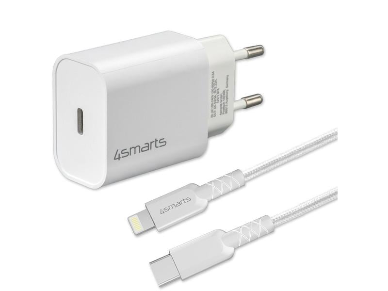 4smarts | Wall Charger VoltPlug PD 20W+Kabel | mit 1,5m Lightning Kabel