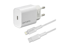 4smarts | Wall Charger VoltPlug PD 20W+Kabel | mit 1,5m Lightning Kabel