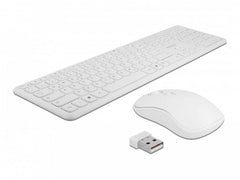 Delock | USB Tastatur und Maus Set, 2,4 GHz | kabellos weiss