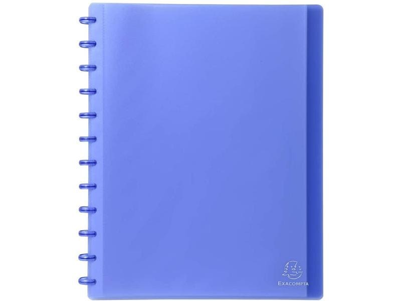 Exacompta | Sichtbuch A4 Blau/Transparent | 30 Hüllen herausnehmbar, Polypropylen