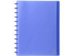 Exacompta | Sichtbuch A4 Blau/Transparent | 30 Hüllen herausnehmbar, Polypropylen