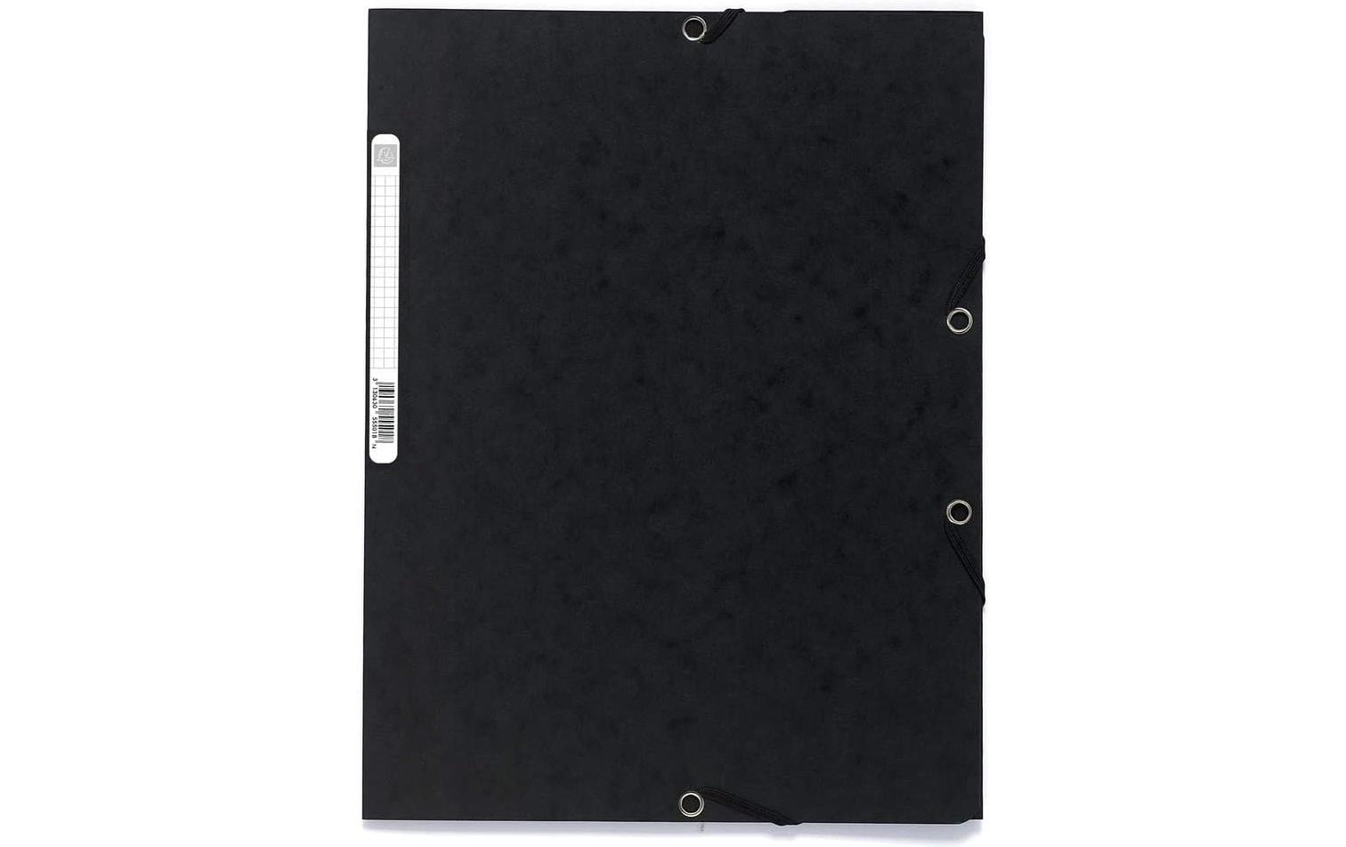 Exacompta, Gummibandmappe A4 Schwarz, 250 B