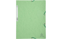 Exacompta | Gummibandmappe A4 Hellgrün, 250 | 400 g/m²,3 Klappen,250 Blatt,Karton