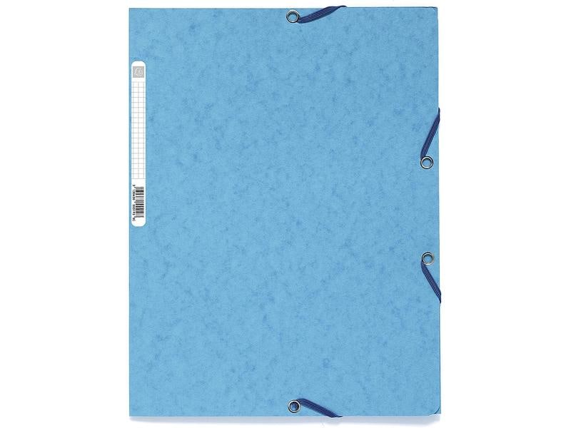Exacompta | Gummibandmappe A4 Türkis, 250 Bl | 400 g/m²,3 Klappen,250 Blatt,Karton