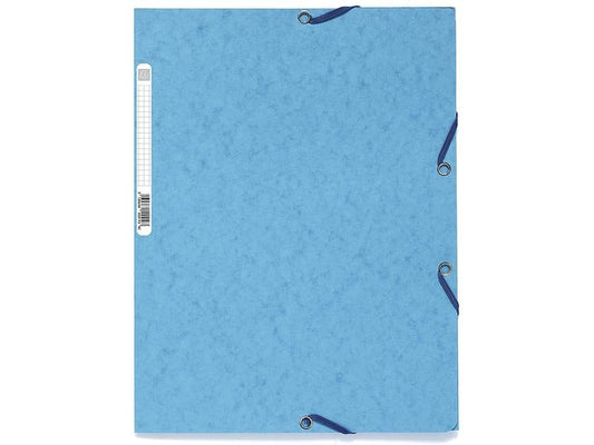 Exacompta | Gummibandmappe A4 Türkis, 250 Bl | 400 g/m²,3 Klappen,250 Blatt,Karton