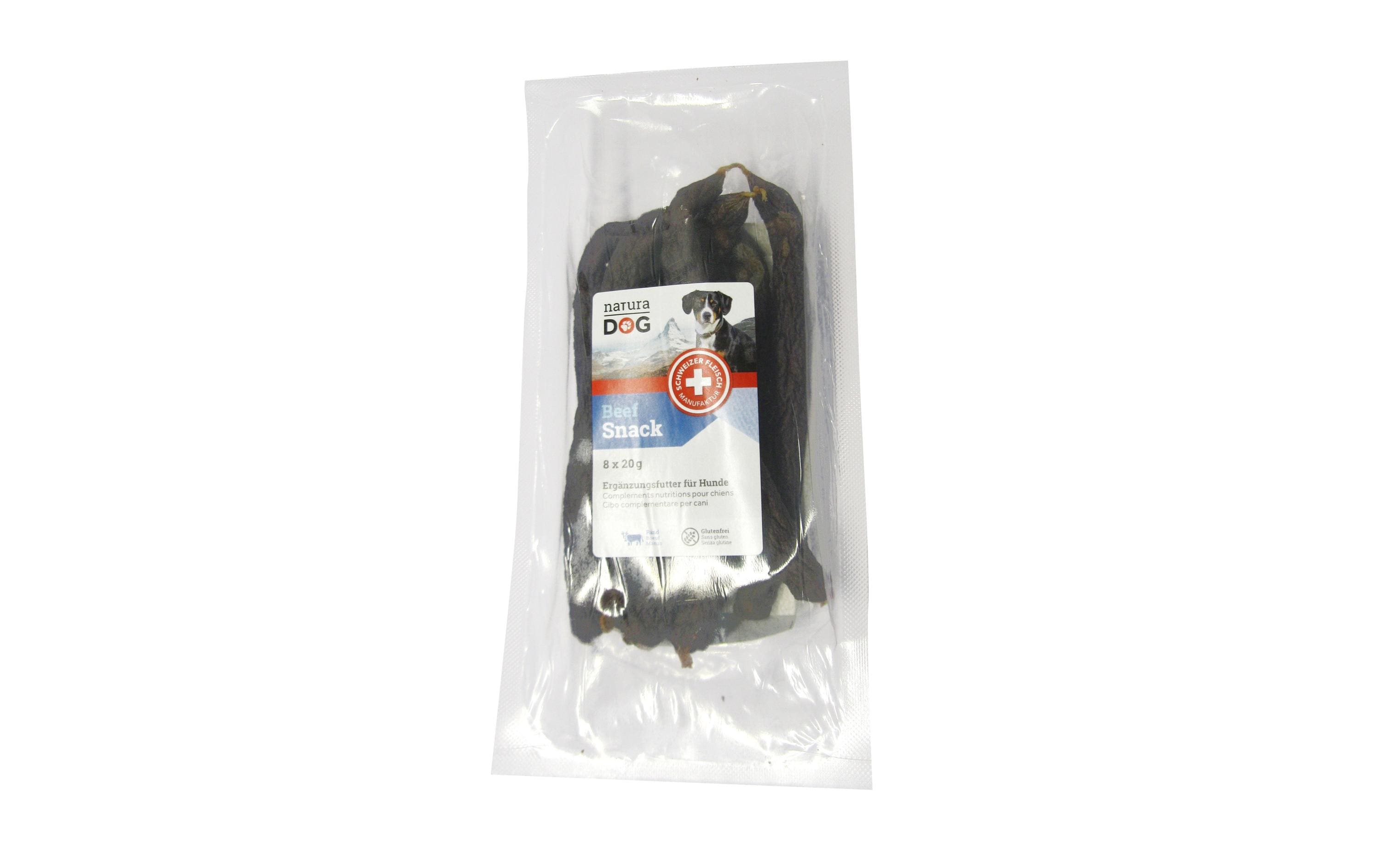 naturaDog, Leckerli Beef Snack, 8 x 20g