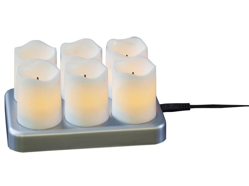 Star Trading | LED-Kerze Chargeme 6er Set | mit Akku, Bat: 6xNiMH inkl.