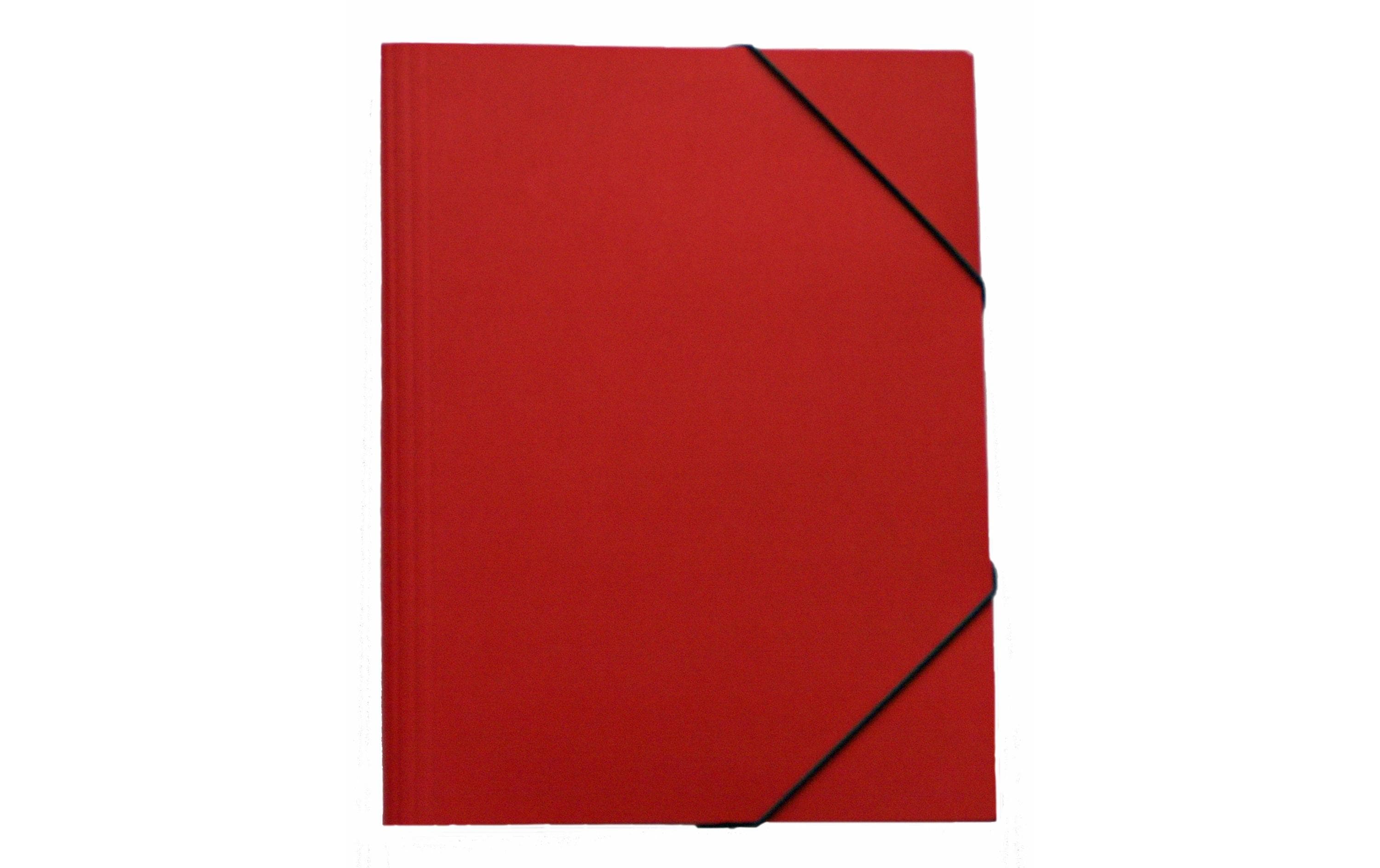 EROLA, Gummibandmappe Pressspan A4 Rot, 1 S