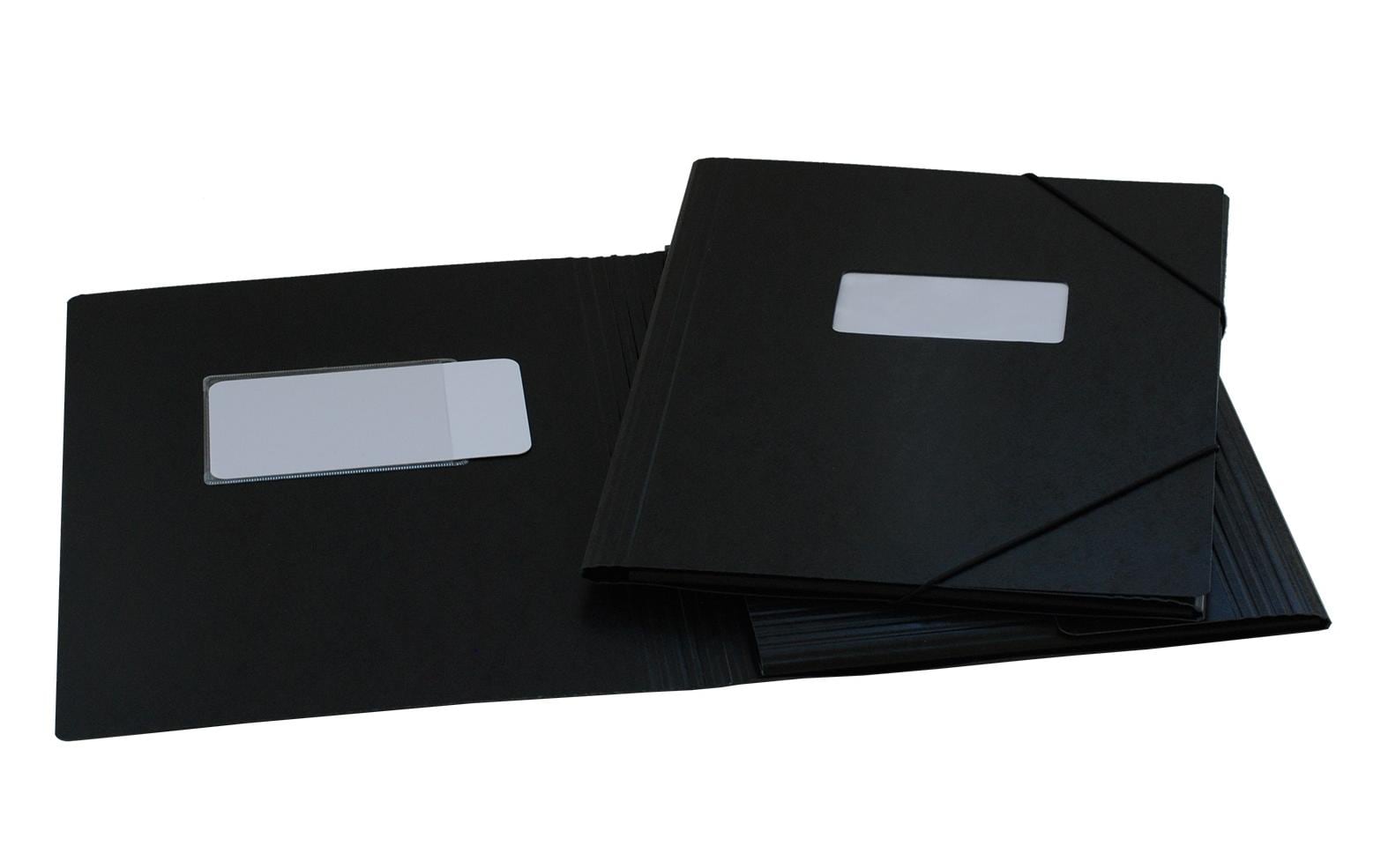 EROLA, Gummibandmappe Pressspan A4 Schwarz