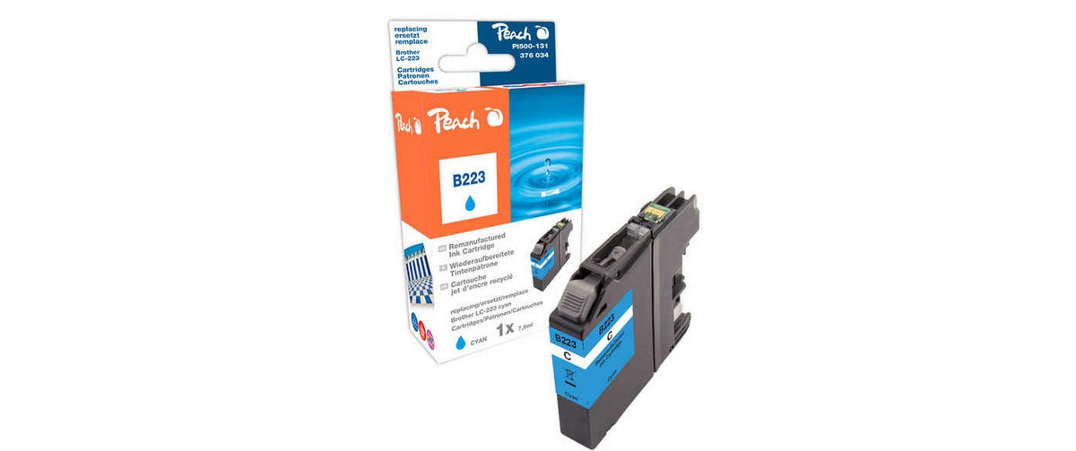 Peach, Tinte Brother LC-223 Cyan