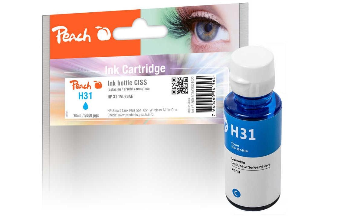 Peach, Tinte HP 31 (1VU26AE) Cyan