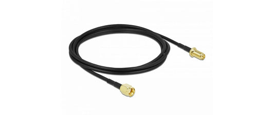 Delock | Antennenkabel LMR/CFD100 | RP-SMA zu RP-SMA, 2 m