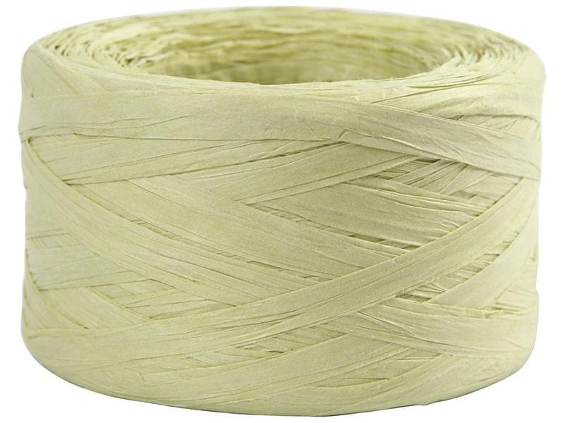 Creativ Company | Papierband Raffiabast | 100m, 7-8 mm, hellgrün
