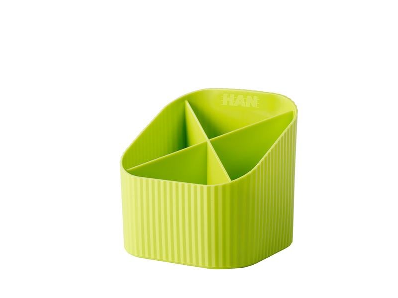HAN | Stiftehalter Re-Loop Gelbgrün | 4 Fächer, recyceltes Material, lemon