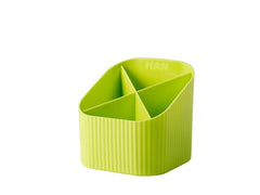 HAN | Stiftehalter Re-Loop Gelbgrün | 4 Fächer, recyceltes Material, lemon