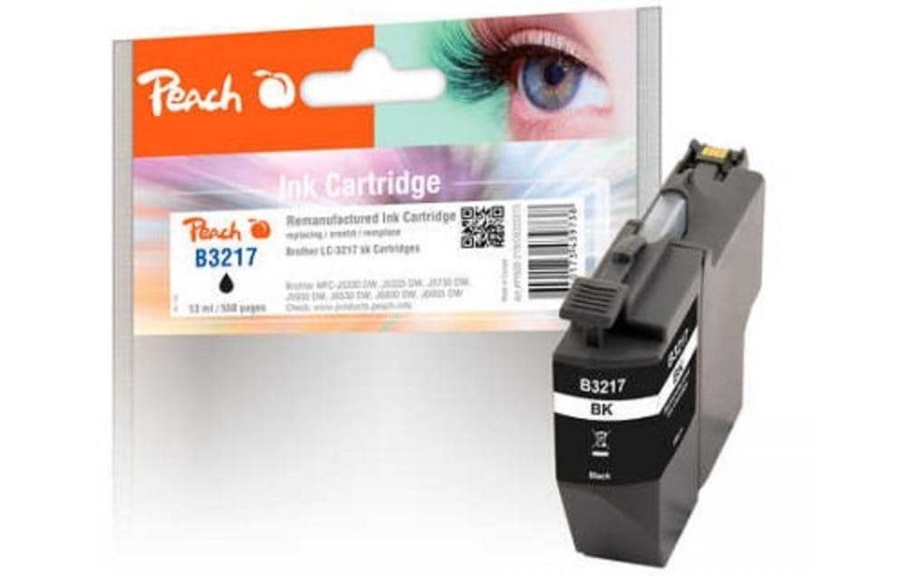 Peach, Tinte Brother LC-3217 Black