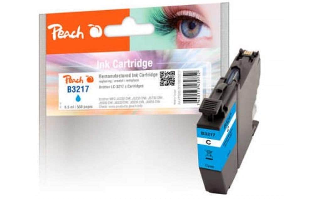 Peach, Tinte Brother LC-3217 Cyan