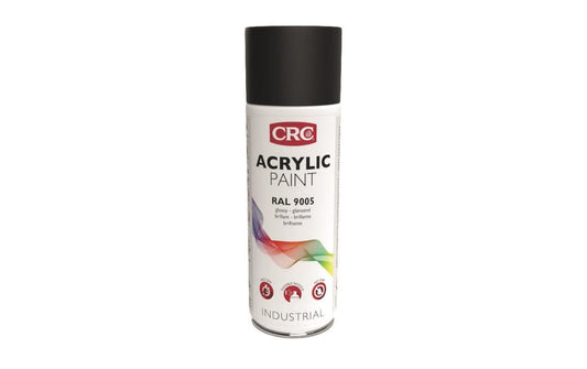 CRC | ACRYLIC PAINT 9005 Tiefschwarz Glanz | Farb-Schutzlack, glanz Spray 400 ml