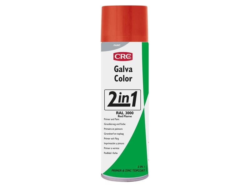 CRC | GALVACOLOR 3000 Feuerrot Farb | Schutzlack&Grundierung 2in1,matt Spr.500ml
