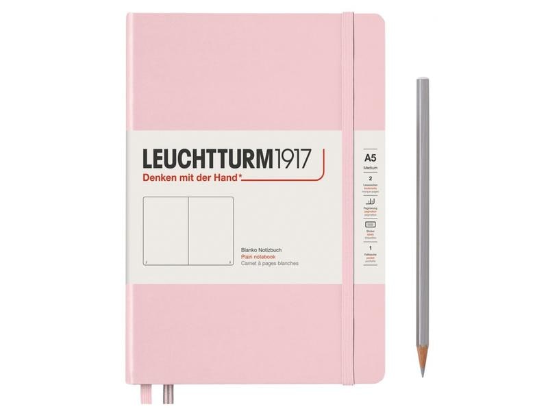 Leuchtturm | Notizbuch Medium A5 blanko | 249 Seiten, Farbe Puder