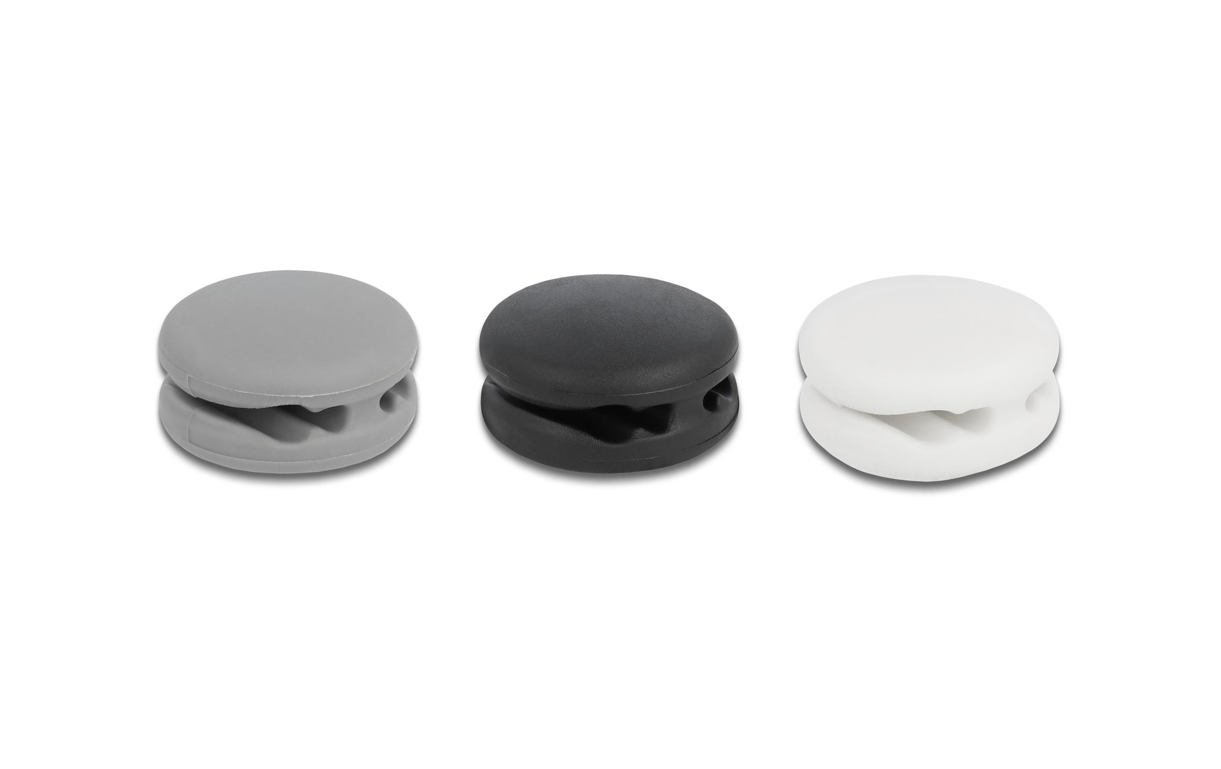 Delock Kabelhalter, PVC, 14x25mm, 3 Stück
