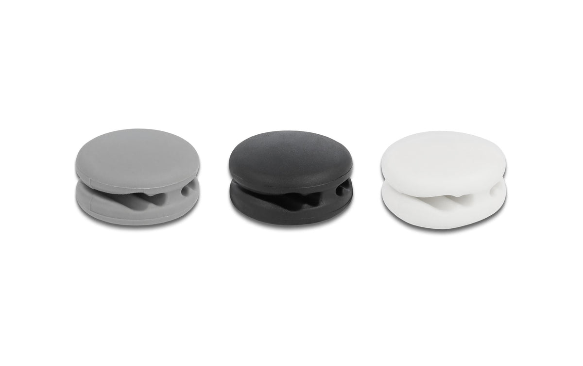 Delock Kabelhalter, PVC, 14x25mm, 3 Stück