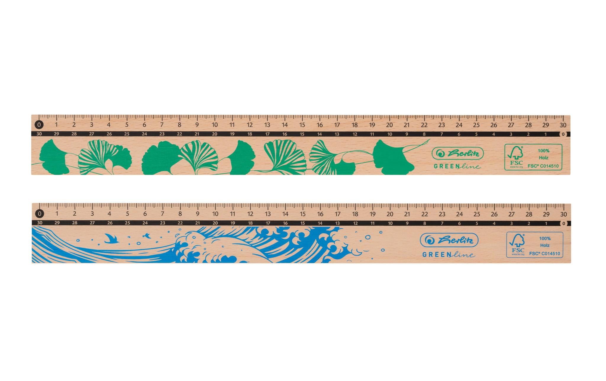 Herlitz Holzlineal 30cm GREENline