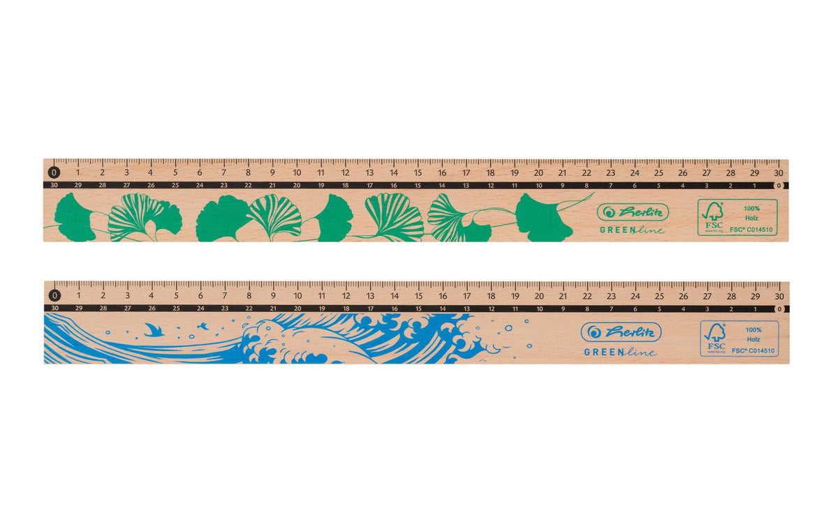 Herlitz Holzlineal 30cm GREENline