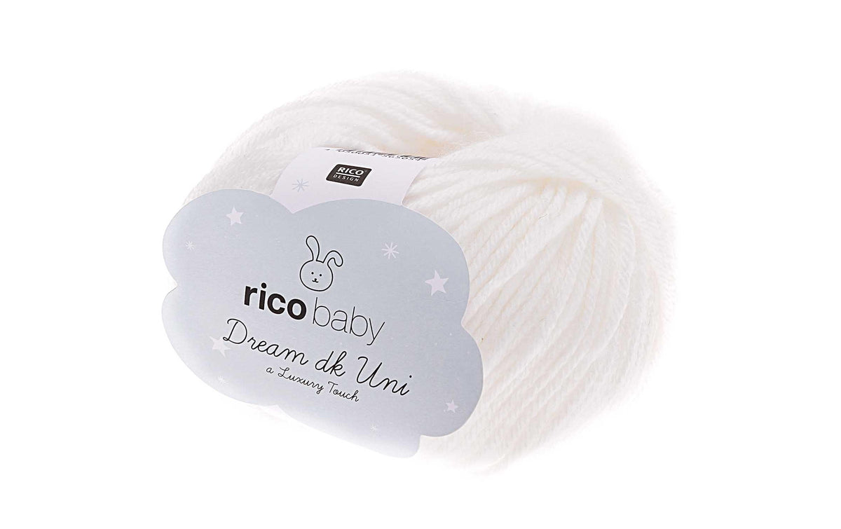 RICO Baby Dream Uni DK, weiss