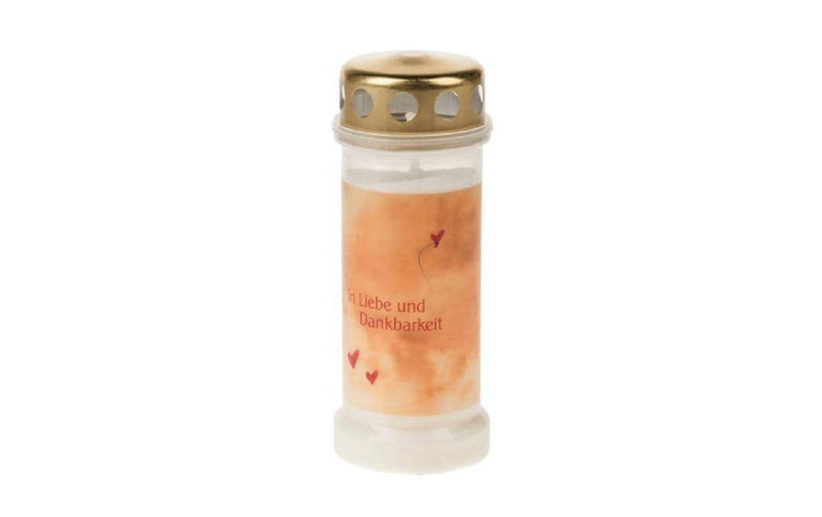 Opiflor Grabkerze Herzenssache, Weiss