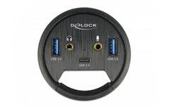 Delock Tisch-Hub 3 Port USB 3.0+ HD-Audio