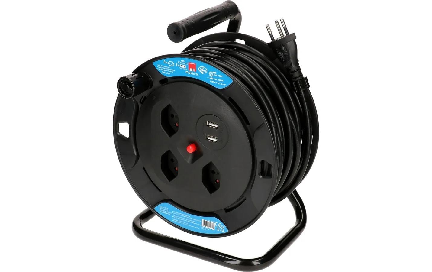 Max Hauri Kabeltrommel SZ 2x USB  20m