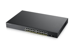 Zyxel | GS1900-24HP, 24Port-Switch V2, GB | PoE, Rack 19, Web-managed, internes NT