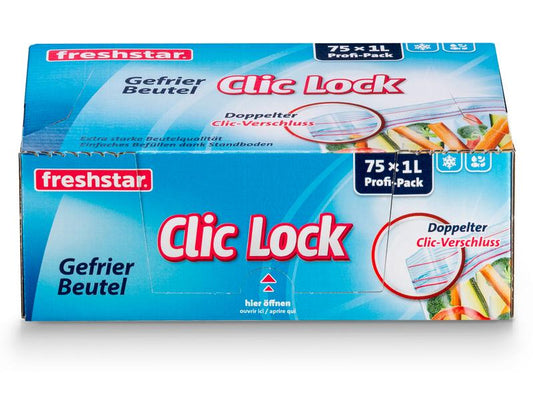 Freshstar | Gefrierbeutel 1 Liter à 75 Stück | 21 x 16 cm