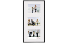 Hama | Bilderrahmen Madrid, Schwarz | Rahmen:23x45cm, Bild: 3x 10x15cm
