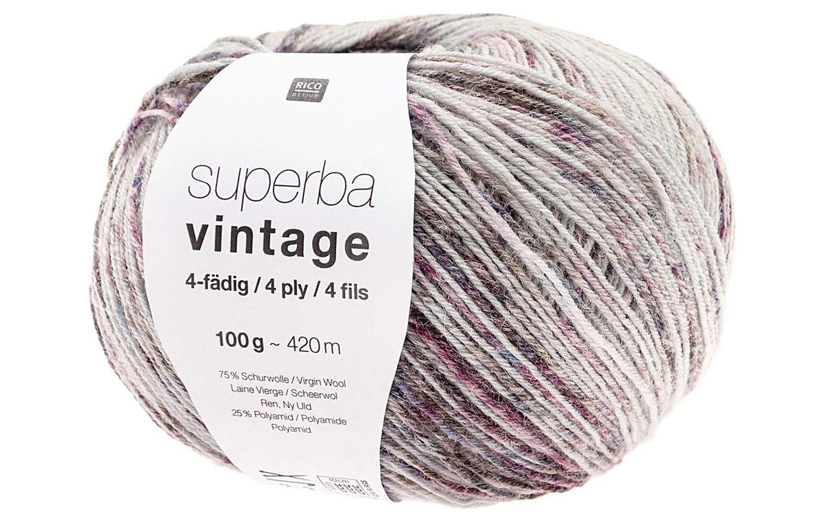 RICO  Sockenwolle Soft Vintage 4-fädig