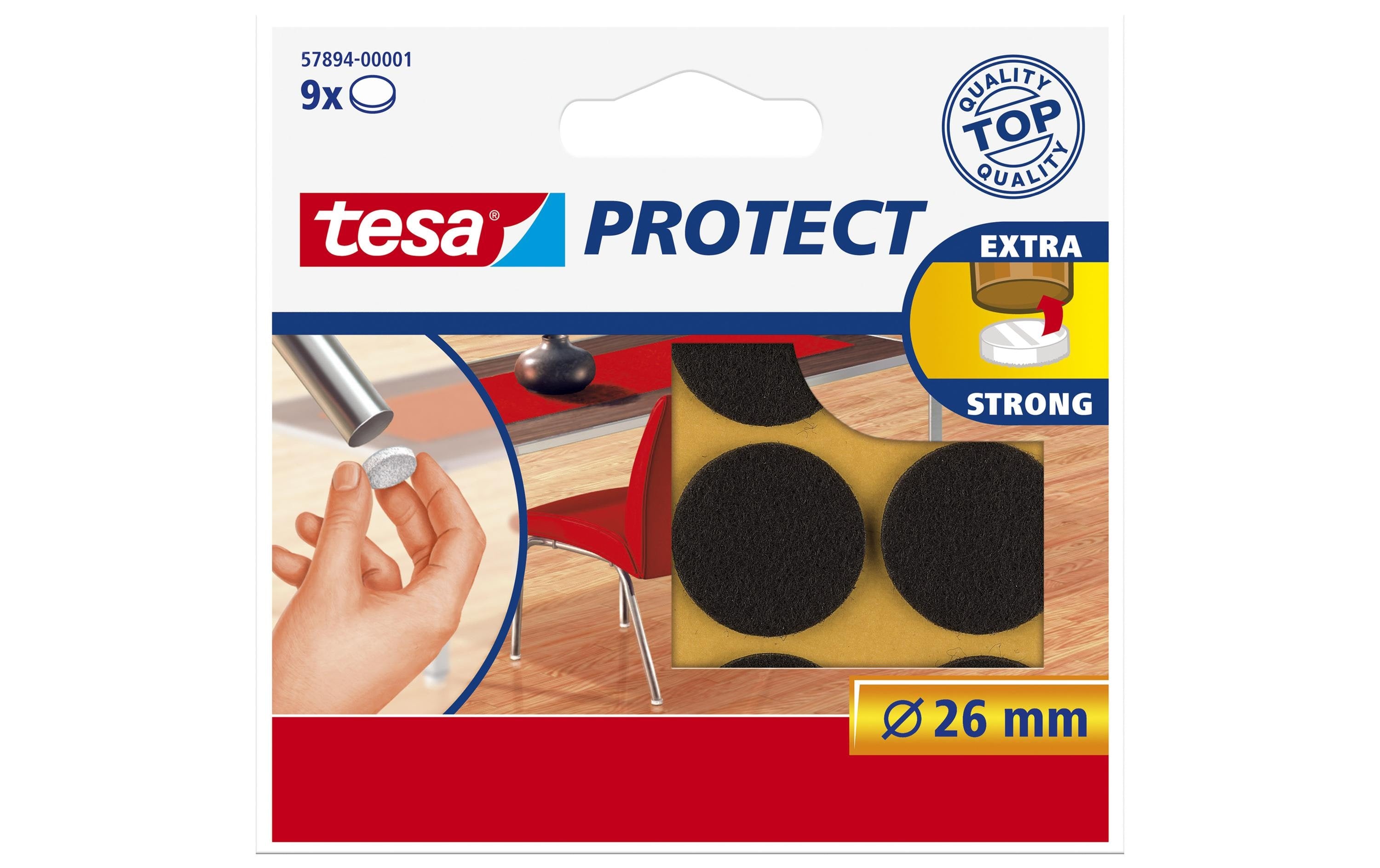 Tesa Filzgleiter rund, braun