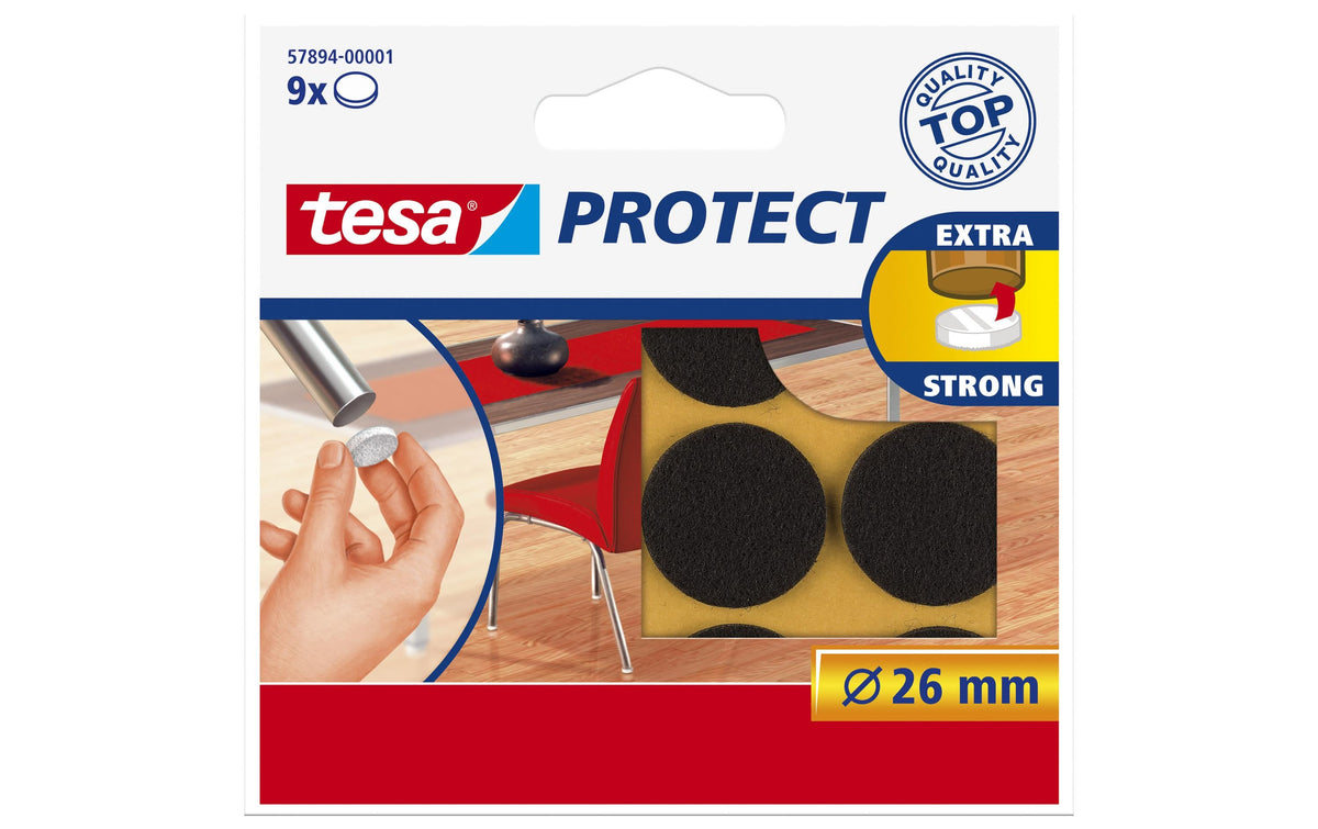 Tesa Filzgleiter rund, braun